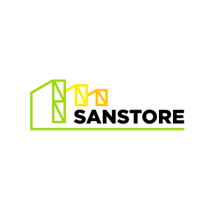 Логотип Sanstore — продукцію в BUDMO